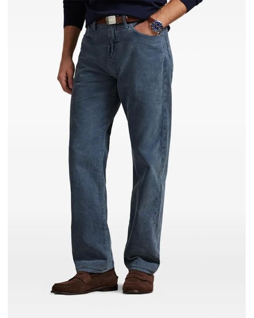 Polo Ralph Lauren Blue Corduroy-Texture Trousers for men