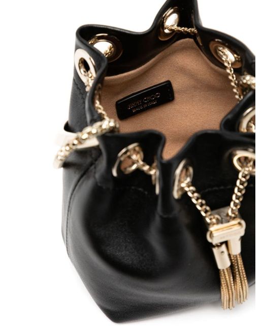 Jimmy Choo Black Nappa Leather Mini Bucket Bag