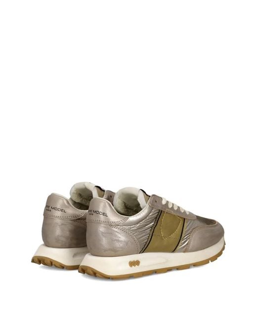 Philippe Model Natural Metallic Panel Sneakers