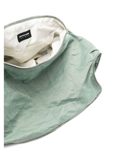 Kiko Kostadinov Green Crinkled-effect Shoulder Bag