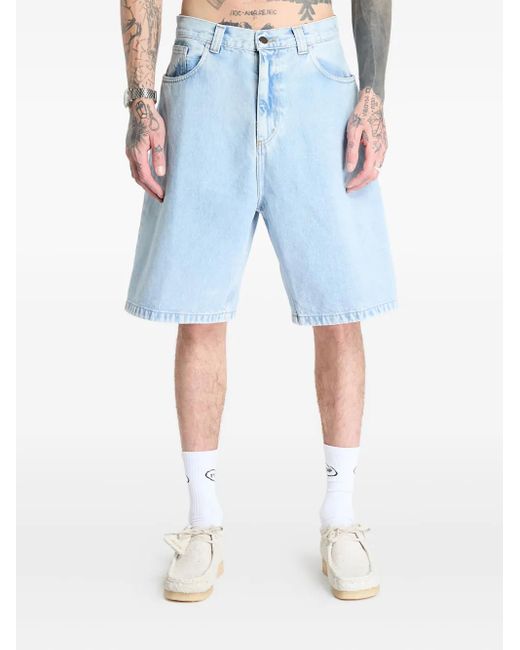 Carhartt Blue High Waist Denim Shorts for men