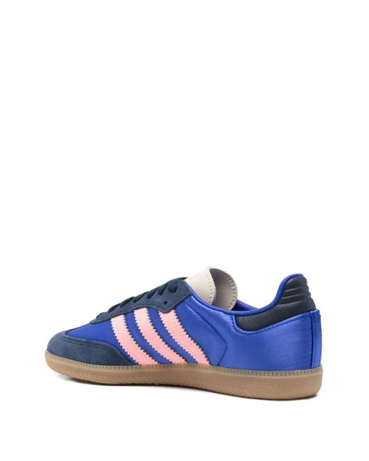 Adidas Blue Samba Og Low-Top Sneakers
