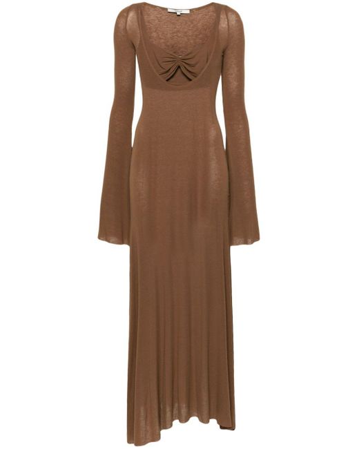 MANURI Brown Nina Bralette Fine-knit Dress