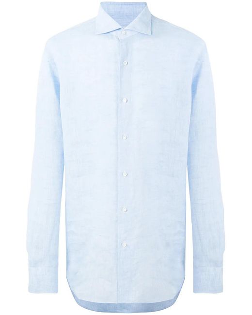 Alessandro Gherardi Blue Spread Collar Shirt for men
