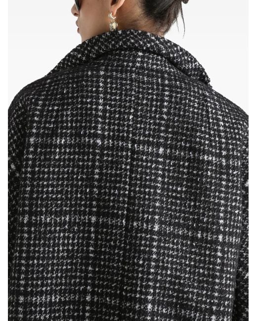 Giacca Doppiopetto A Quadri di Dolce & Gabbana in Black