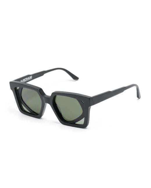 Kuboraum Green Double-Frame Oversized Sunglasses