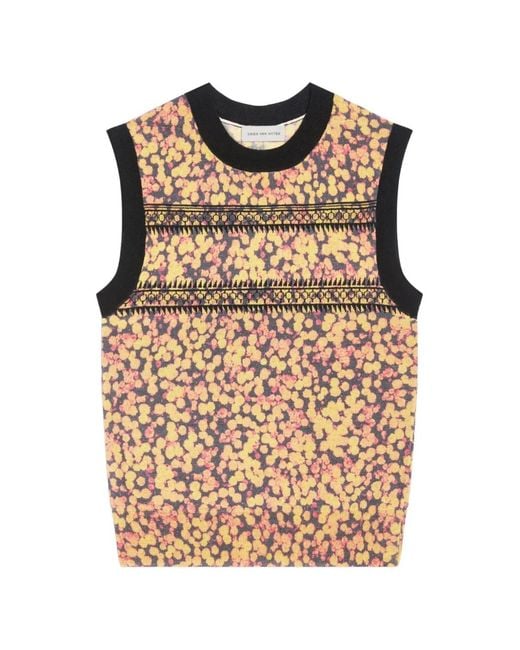 Dries Van Noten Natural Printed Wool Sweater