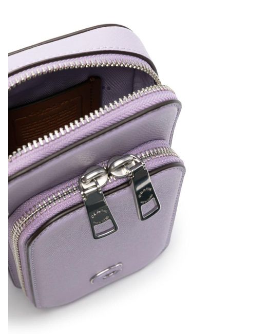 Bolso de hombro con aplique del logo COACH de hombre de color Purple