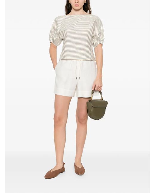 Eleventy White Drawstring Shorts