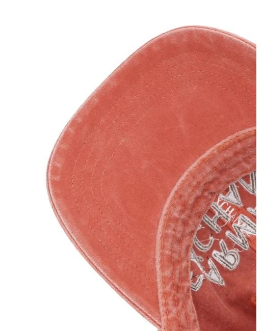 ARMANI EXCHANGE Pink Embroidered Baseball Cap for men