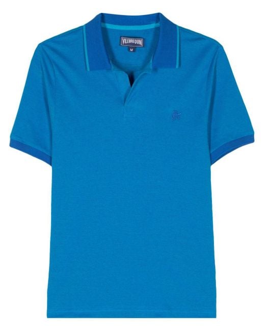 Vilebrequin Blue Organic-cotton Polo Shirt for men