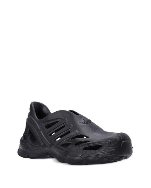 Adidas Black Perforated-Design Slip-On Sneakers for men