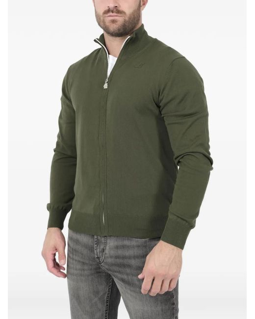 K-Way Green Finny Zip-Up Cardigan for men