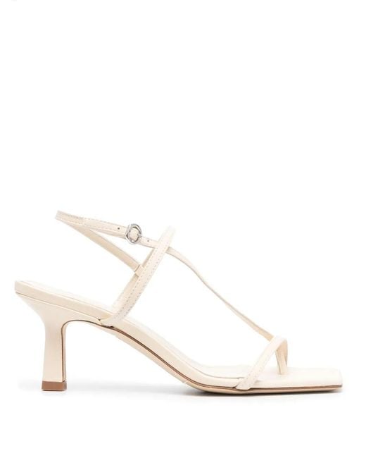Aeyde White 70Mm Leather Sandals