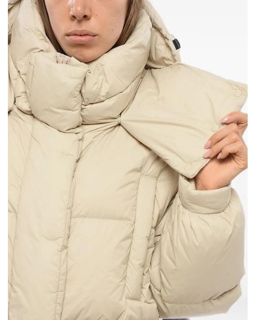 Bacon Natural Detachable-Hood Padded Coat