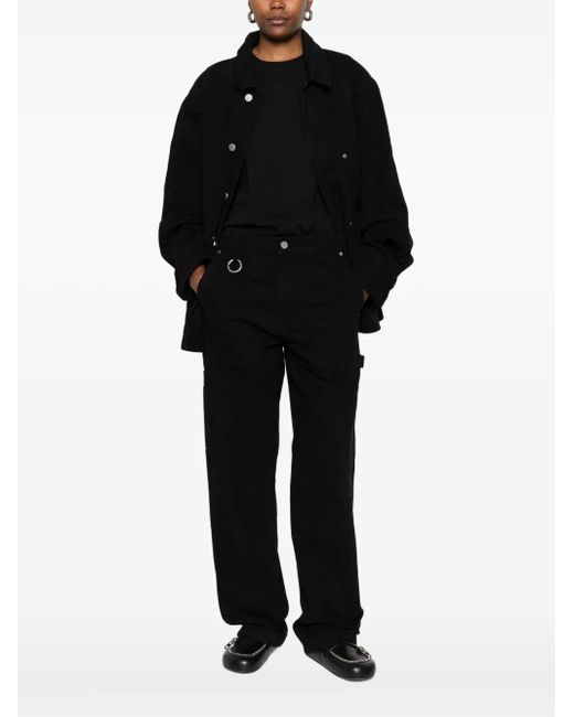 Etudes Studio Black Twill Button-Fastening Jacket