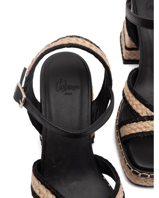 Castaner Metallic Vanish Crossover-Strap Sandals