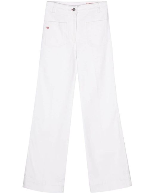 Victoria Beckham Flared Jeans in het White