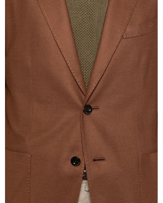 Boglioli Brown Cotton Blazer for men
