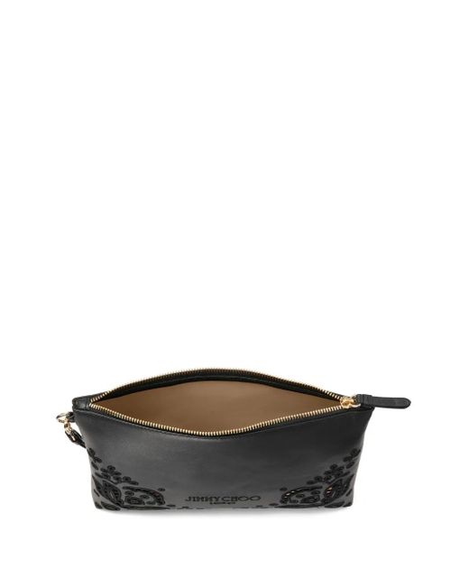 Jimmy Choo Black Zipped Flat Pouch