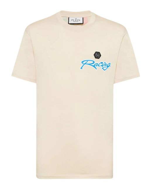 メンズ Philipp Plein ストライプ Tシャツ Natural