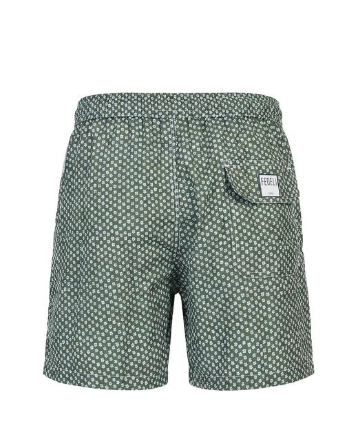 Fedeli Gray Short De Bain À Fleurs for men