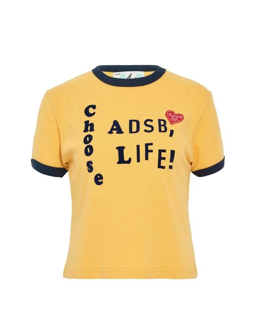 ANDERSSON BELL Yellow T-Shirt Flocking