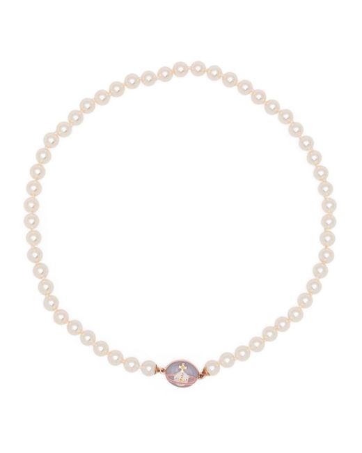 Collar Loelia con perla de Swarovski Vivienne Westwood de color White