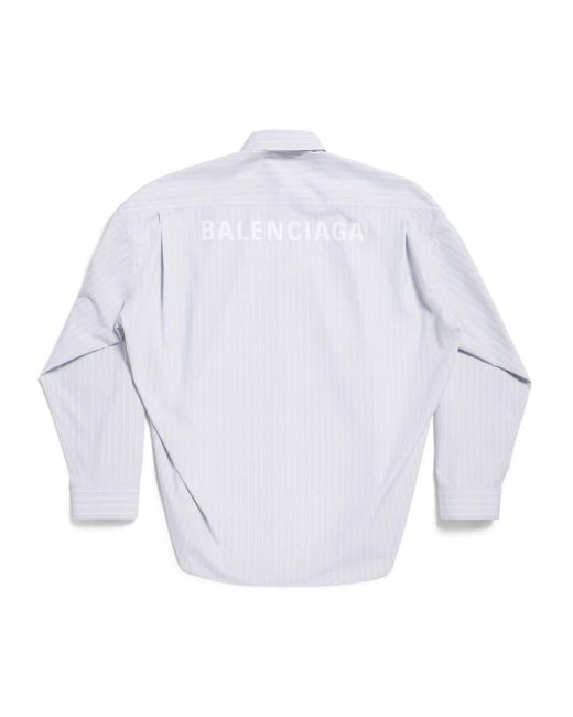 Camicia Cocoon a righe di Balenciaga in White