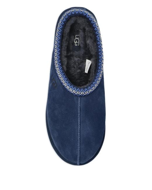 Ugg Blue Suede Stitched Slippers for men