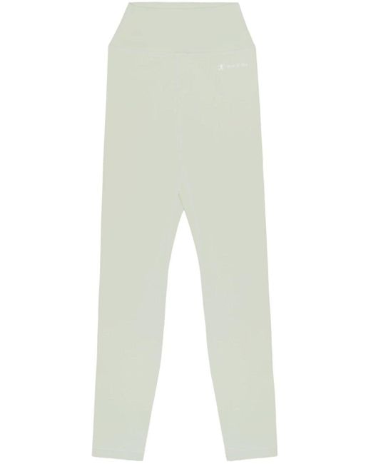 Sporty & Rich White Runner Script Logo-print leggings