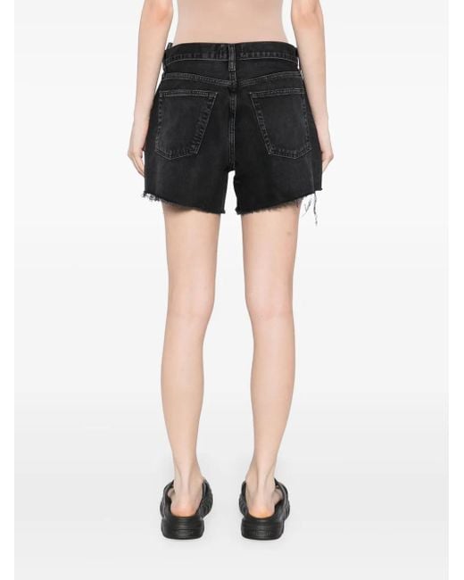 Agolde Black Parker Shorts