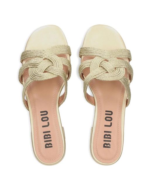 Bibi Lou Metallic Leather Sandals
