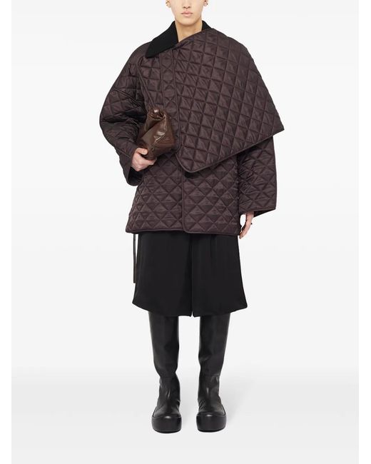 Jil Sander Brown Quilted Viscose Oversized Jacket for men