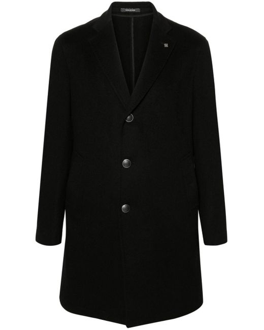 Tagliatore Einreihiger Mantel aus Kaschmir in Black für Herren
