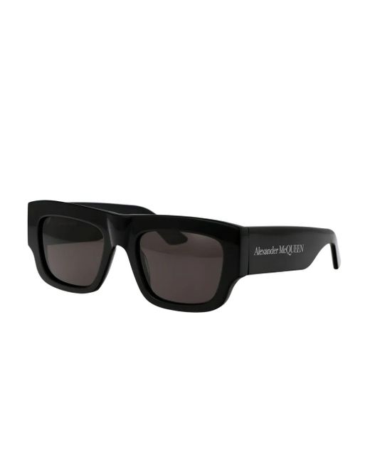 Alexander McQueen Black Bold Square-Frame Sunglasses for men