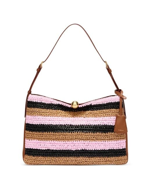 Furla White Sfera Soft Shoulder Bag L