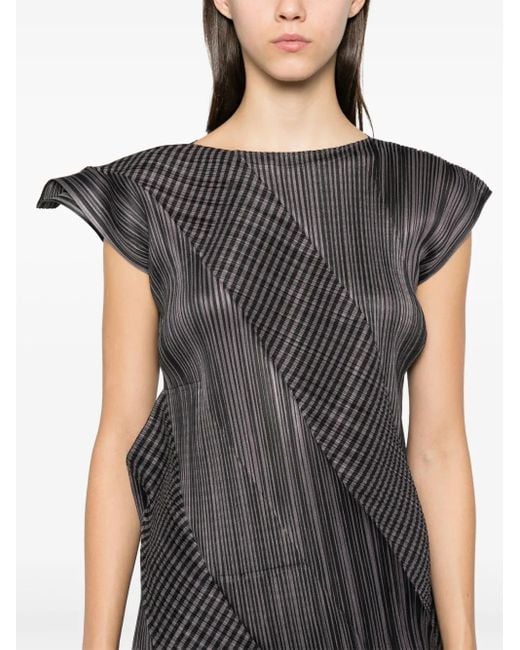 Pleats Please Issey Miyake Gray Cosmic Rays Vest