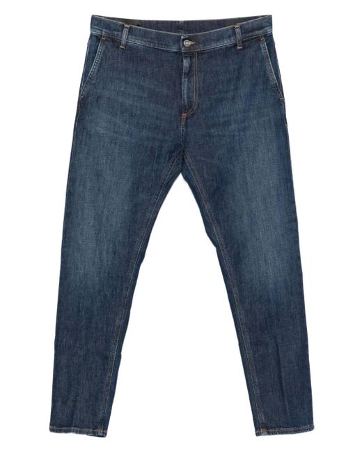 Dondup Blue Five-Pocket Cotton Jeans for men