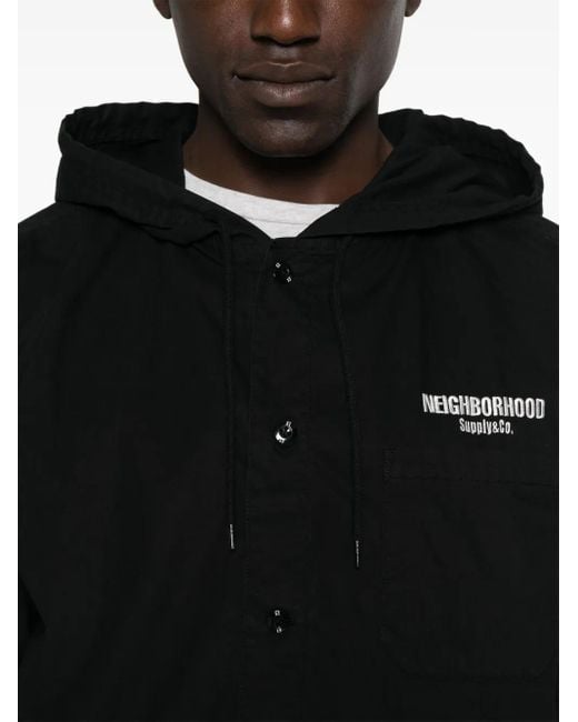 Neighborhood Black Hooded Jacket for men
