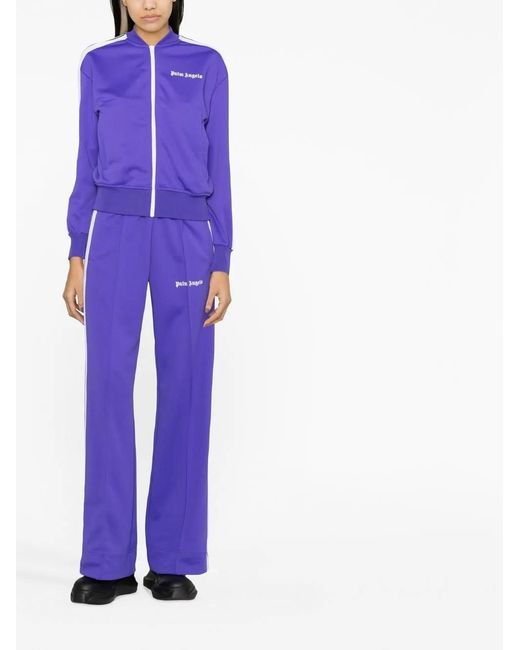 Palm Angels Blue Logo-print Track Pants