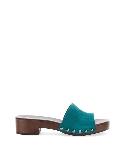 Jeffrey Campbell Green Cambrie Stud-Embellished Suede Sandals
