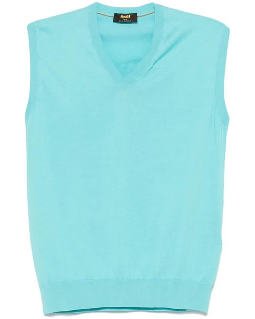 Moorer Blue Anson Vest for men