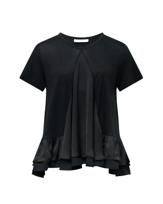 Club21 Black Kayla Ruffled Top