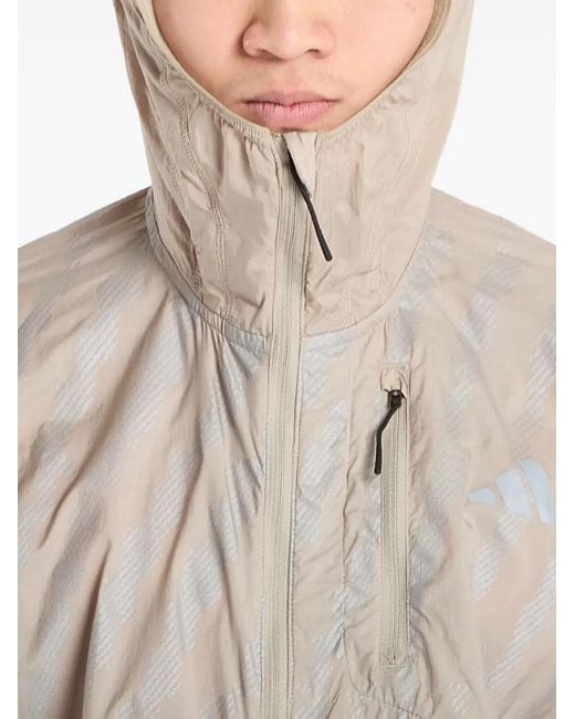 Adidas Natural Hooded Pattern Jacket for men