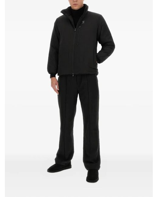South2 West8 Black Logo-Patch Jacket for men