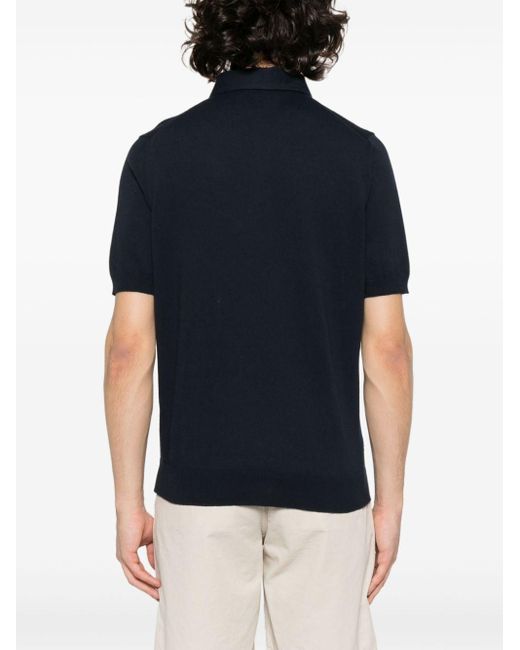 Lardini Black Checked Cotton Polo Shirt for men