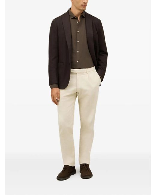 Boglioli Black Patch-Pockets Two-Button Jacket for men