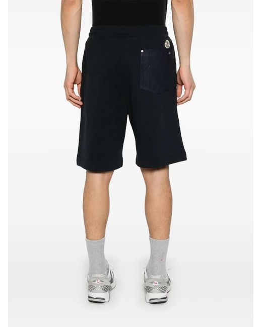 Bermudas Con Parche Del Logo Moncler de hombre de color Black