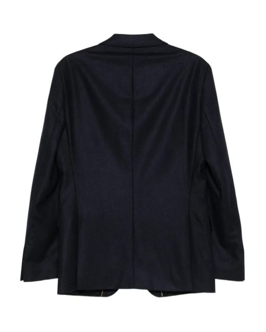 Boss Blue Single-Breasted Coat for men
